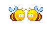 Gif animé coeur abeilles